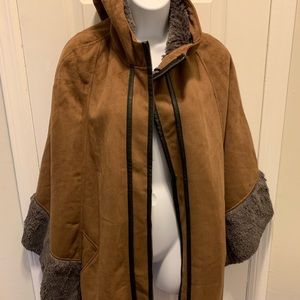 Hooded poncho jacket